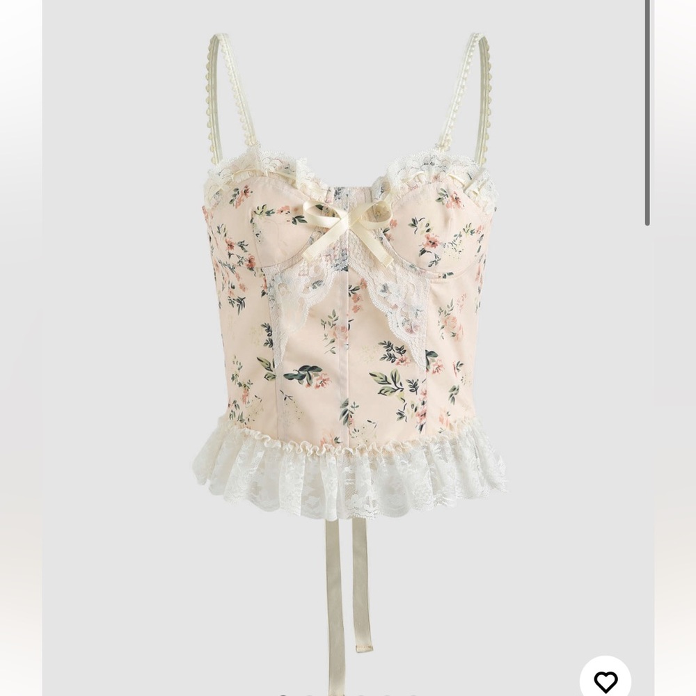 Floral Lace Corset Cami